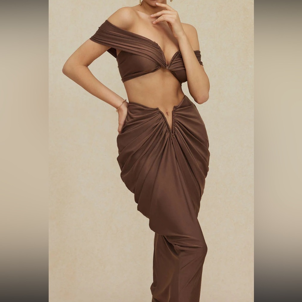 Brown Skirt Set